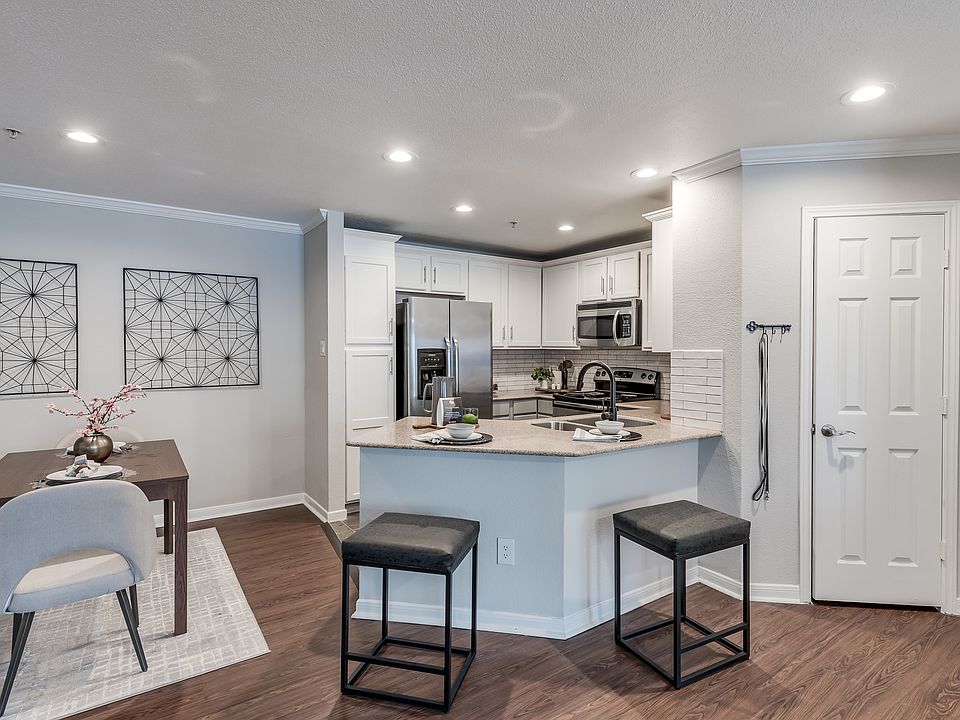 Modern shaker cabinets with stainless steel appliances