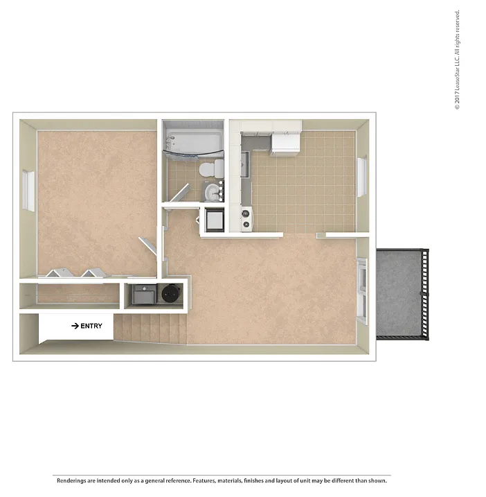 Floor plan South Hampton One Bedroom