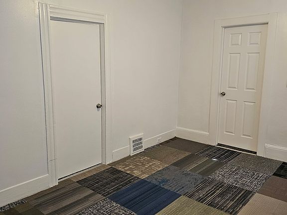 Bedroom door view from living space.