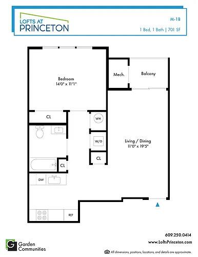 Floor plan $3.47/sq.ft. - M-1B