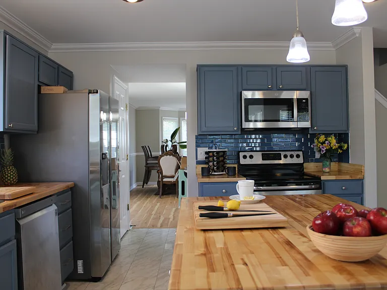 Well lit and easy flow kitchen