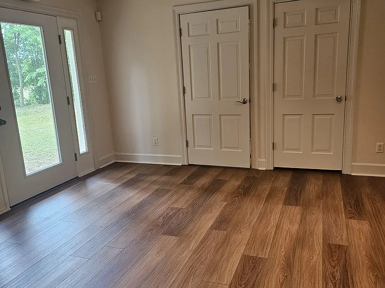 Bathroom and closet off the living room.