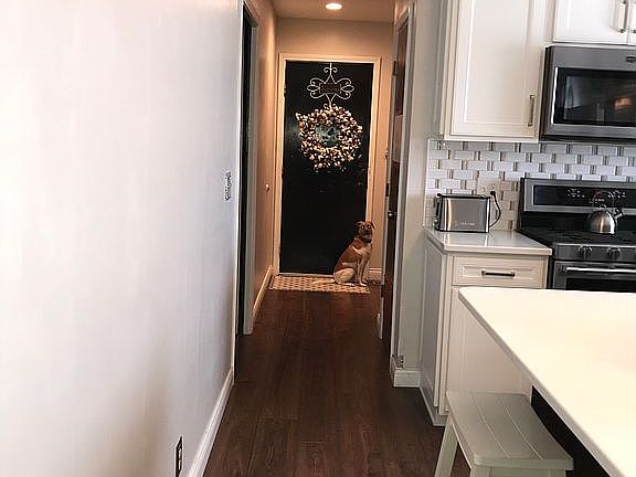 View into laundry, garage