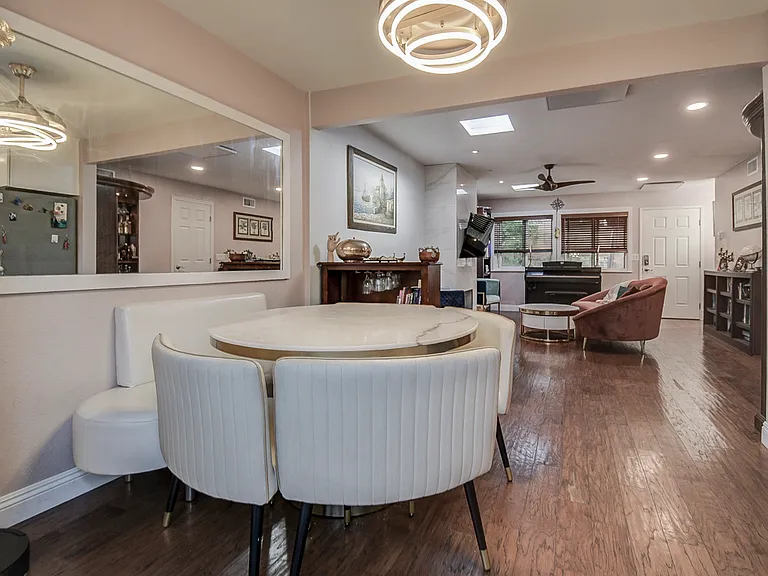 dining room and living room