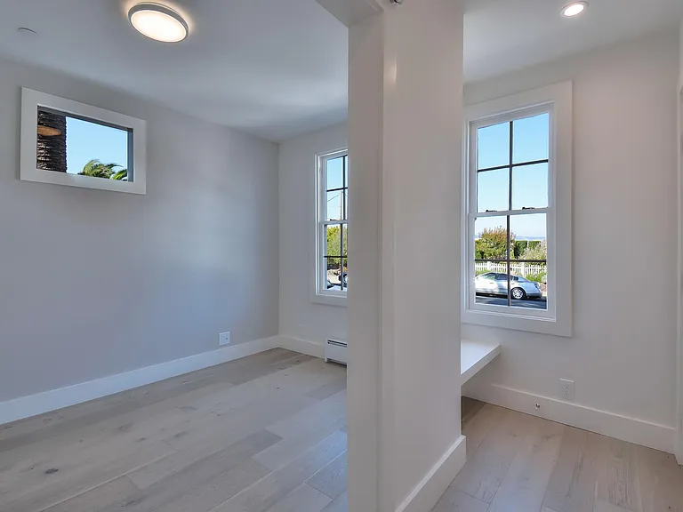 Entry Hall and bedroom with barndoor.
