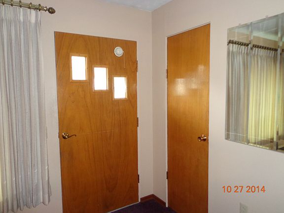 front door, coat closet