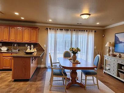 intimate dining room setting