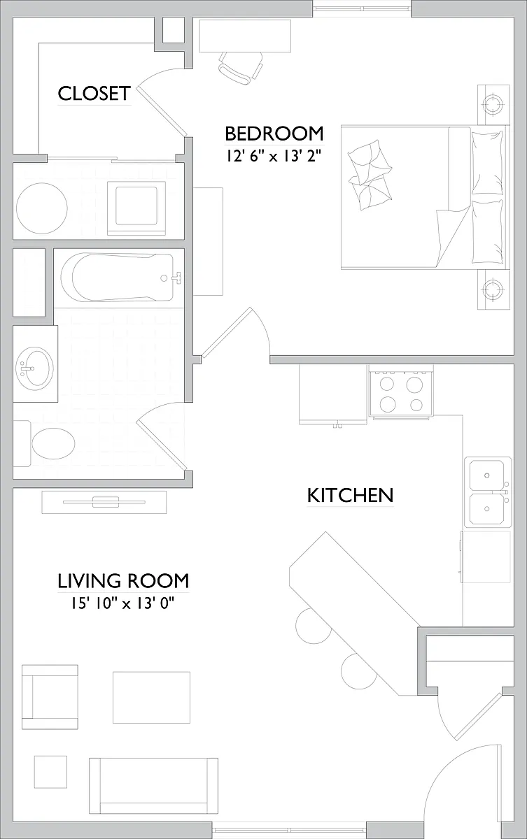 Floor plan 1X1