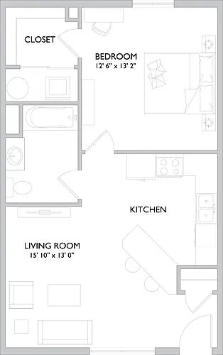 Floor plan 1X1