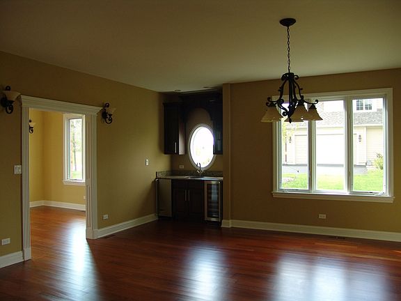 Wet bar in dining room