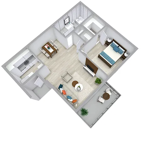 Floor plan 1X1 - A1 R