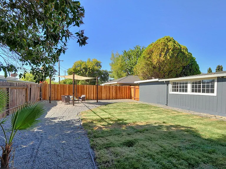 spacious backyard