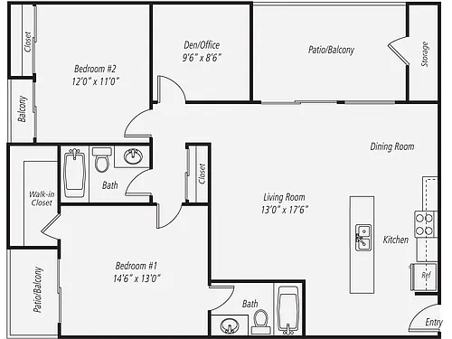 Floor plan B3