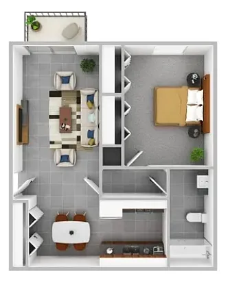 Floor plan 1br 1 bath
