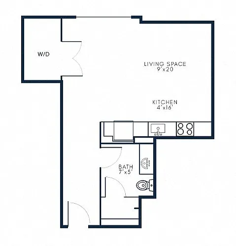 Floor plan Studio - S2