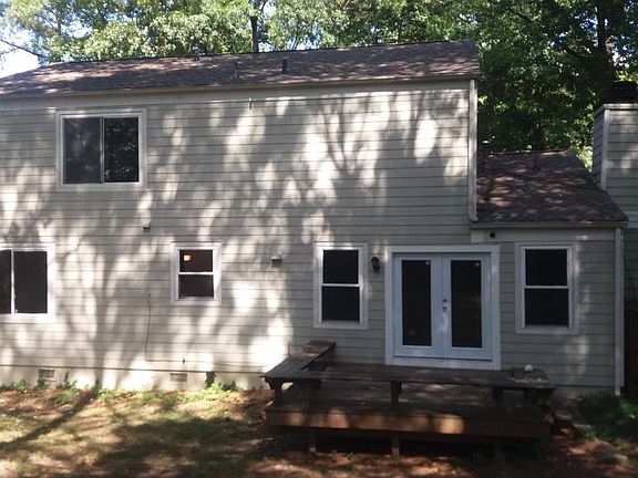 Back view of home and patio.