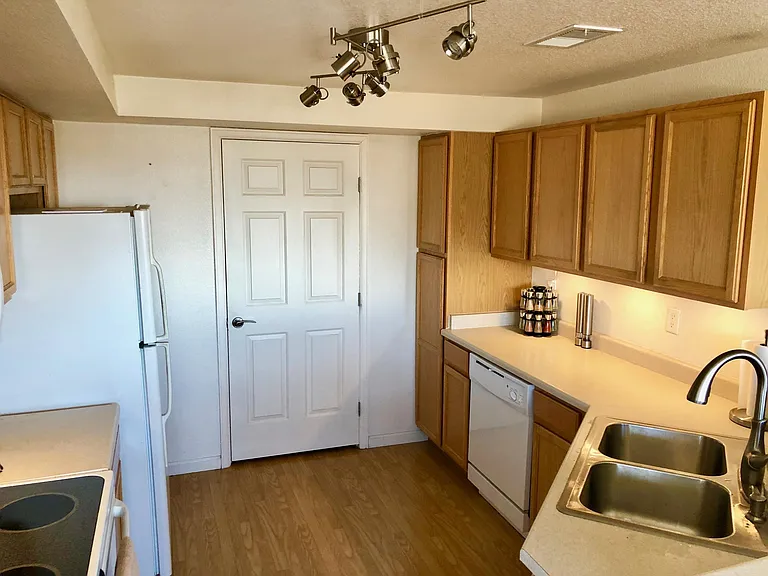 Kitchen with under-cabinet lighting