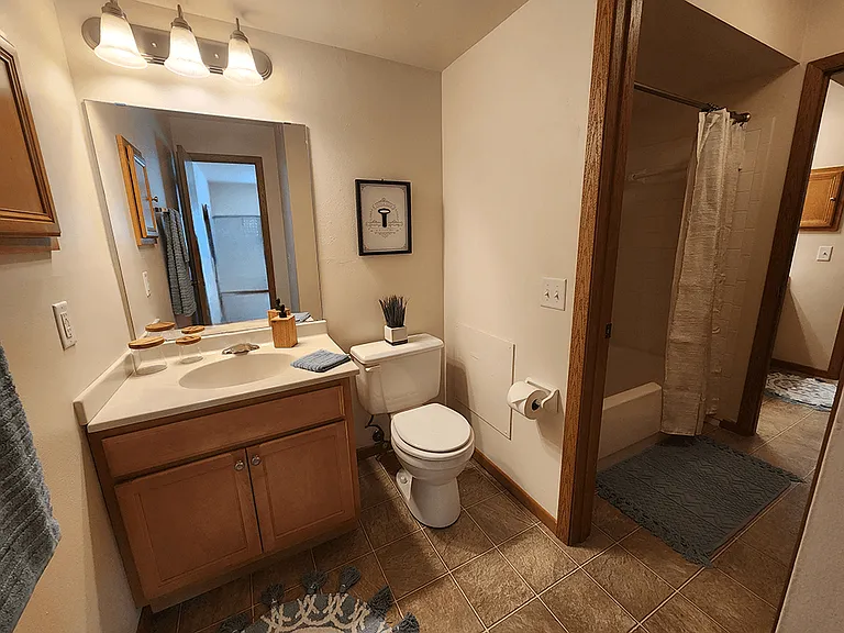 Jack and Jill Bathrooms with Central Shower