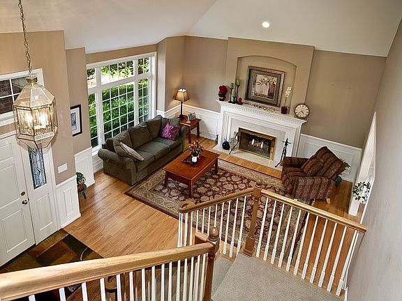view of living room from upstairs