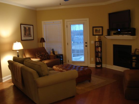 Open living and dining room