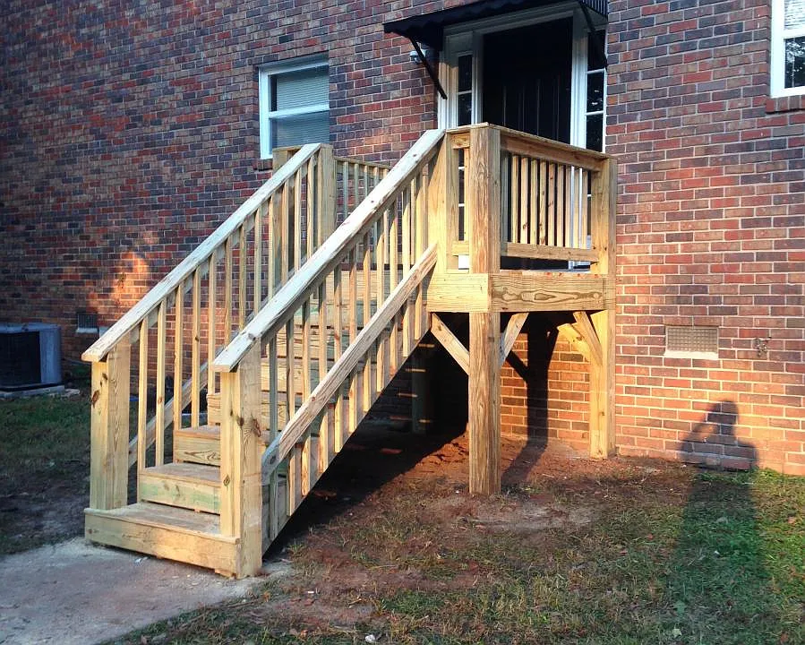 Back stairs view