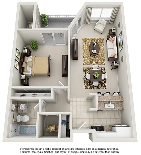 Floor plan One Bedroom