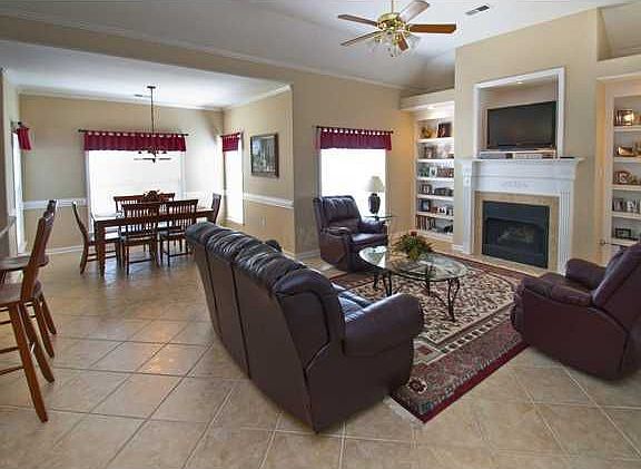 Cozy hearth room with second fireplace!