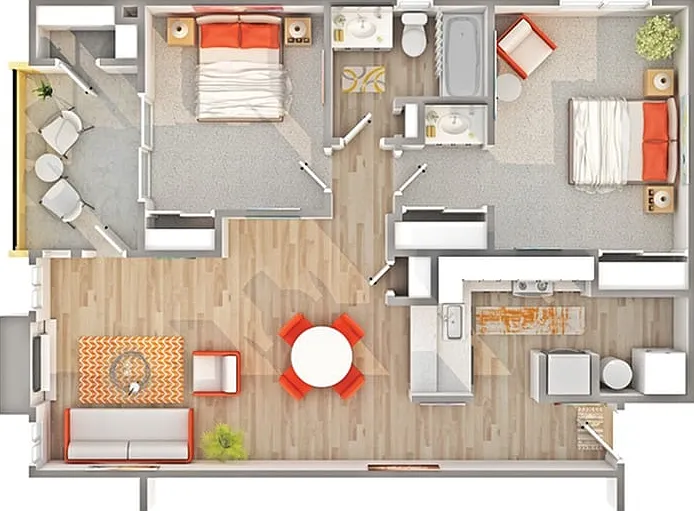Barberry- Two Bed Barberry- Two Bed