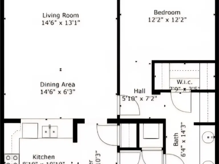 Floor plan for the unit