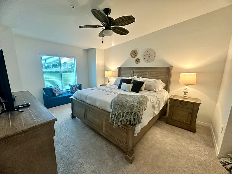 Master Bedroom, fully furnished. TV included.