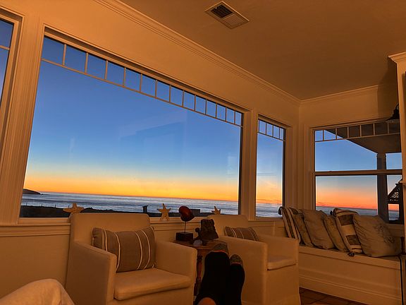 sunset in the living room