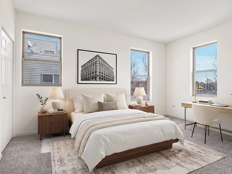 Bedroom 2 | 16' x 12'5' | Doubles as Home Office WFH, Guest Room or Roommate set up with tons of day light