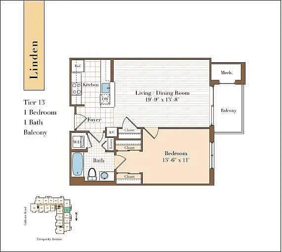 1 bed, 726 sqft, $1,998 — Photo 2
