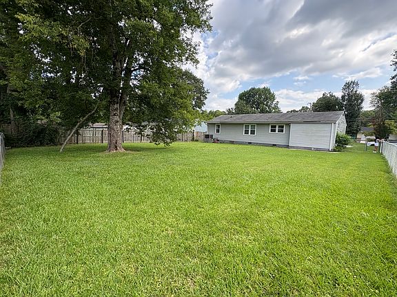 Large fenced backyard
