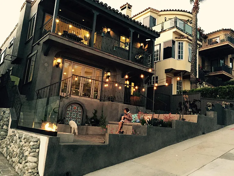 Front of walk street beach house