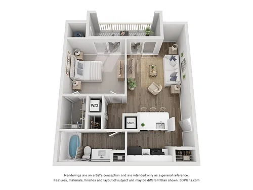 Floor plan Cypress Renovated A1AR