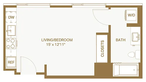 Floor plan Studio A6 Cascade