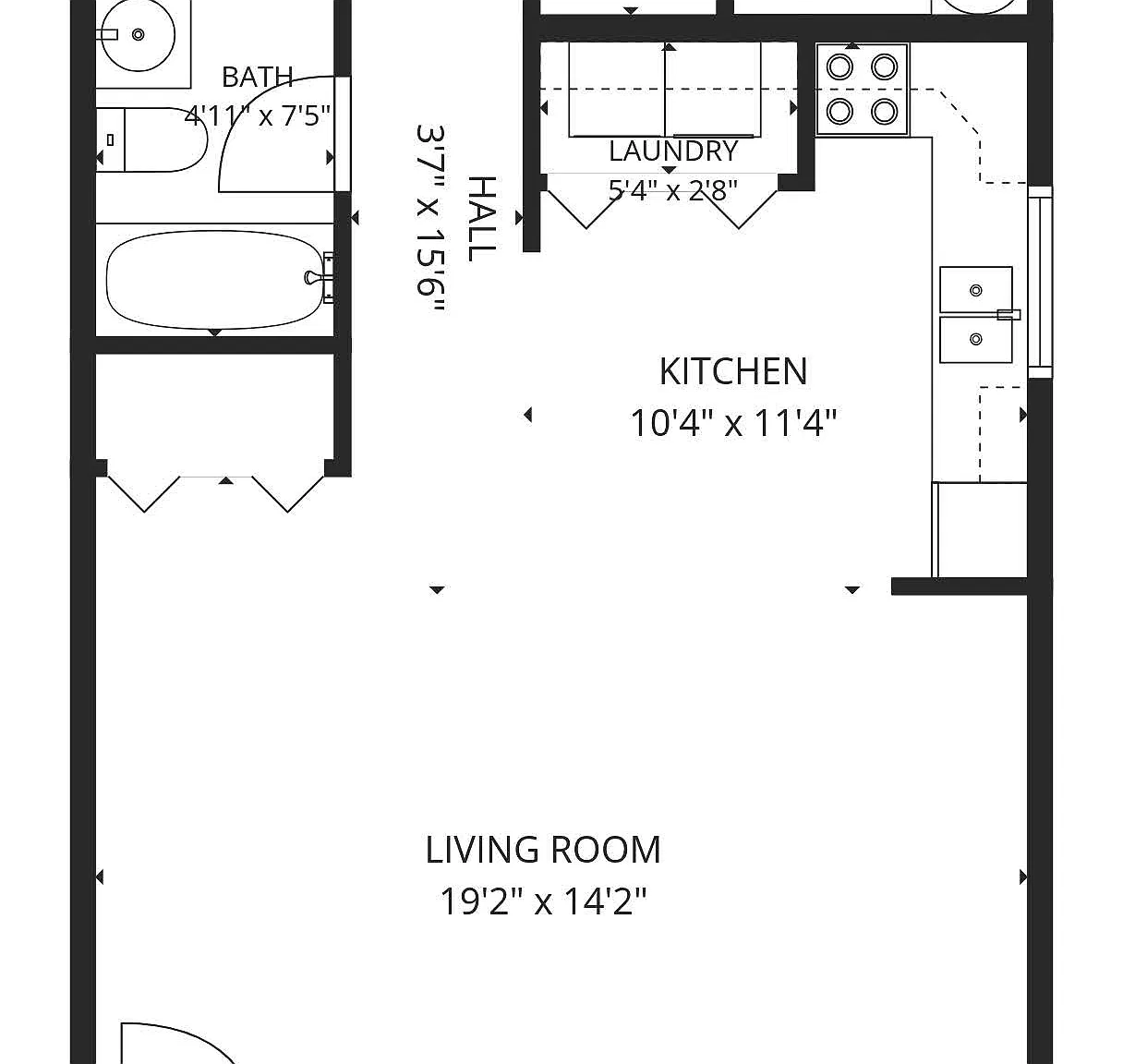 2 bed, 800 sqft, $1,400 — Photo 2