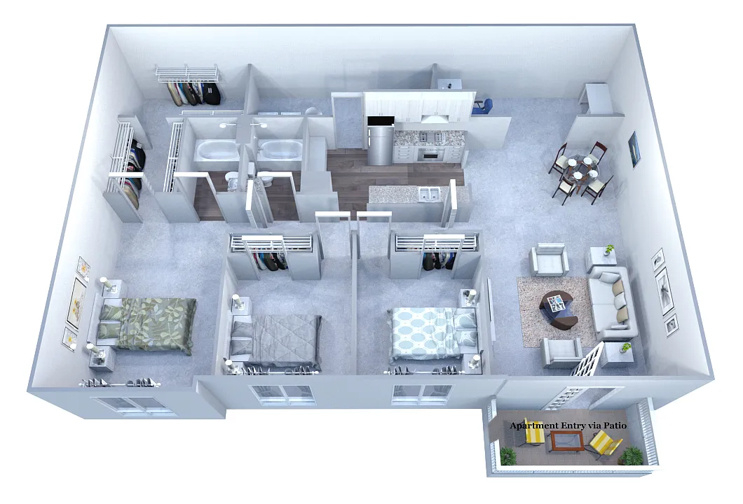 Floor plan I 3 Bed/2 Bath