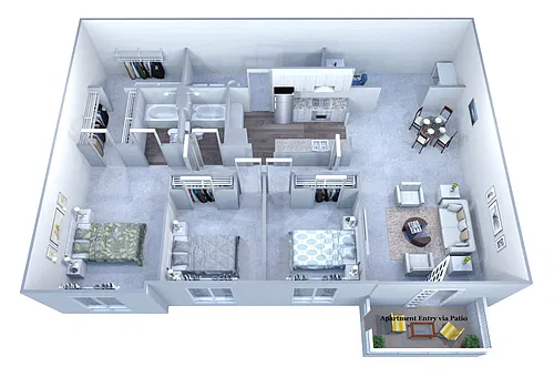 Floor plan I 3 Bed/2 Bath