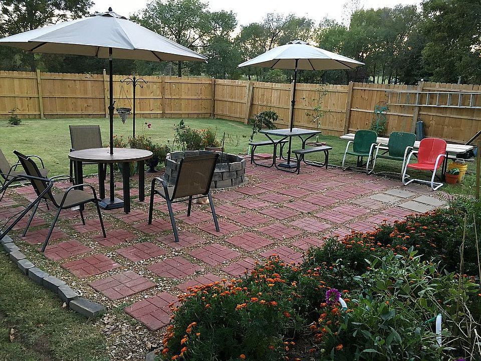 Back patio and privacy fence