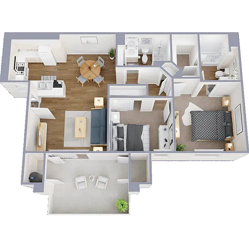 Floor plan 2 Bedroom