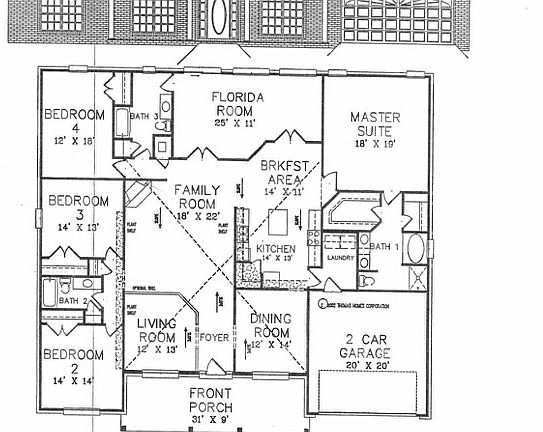House plan before expansion