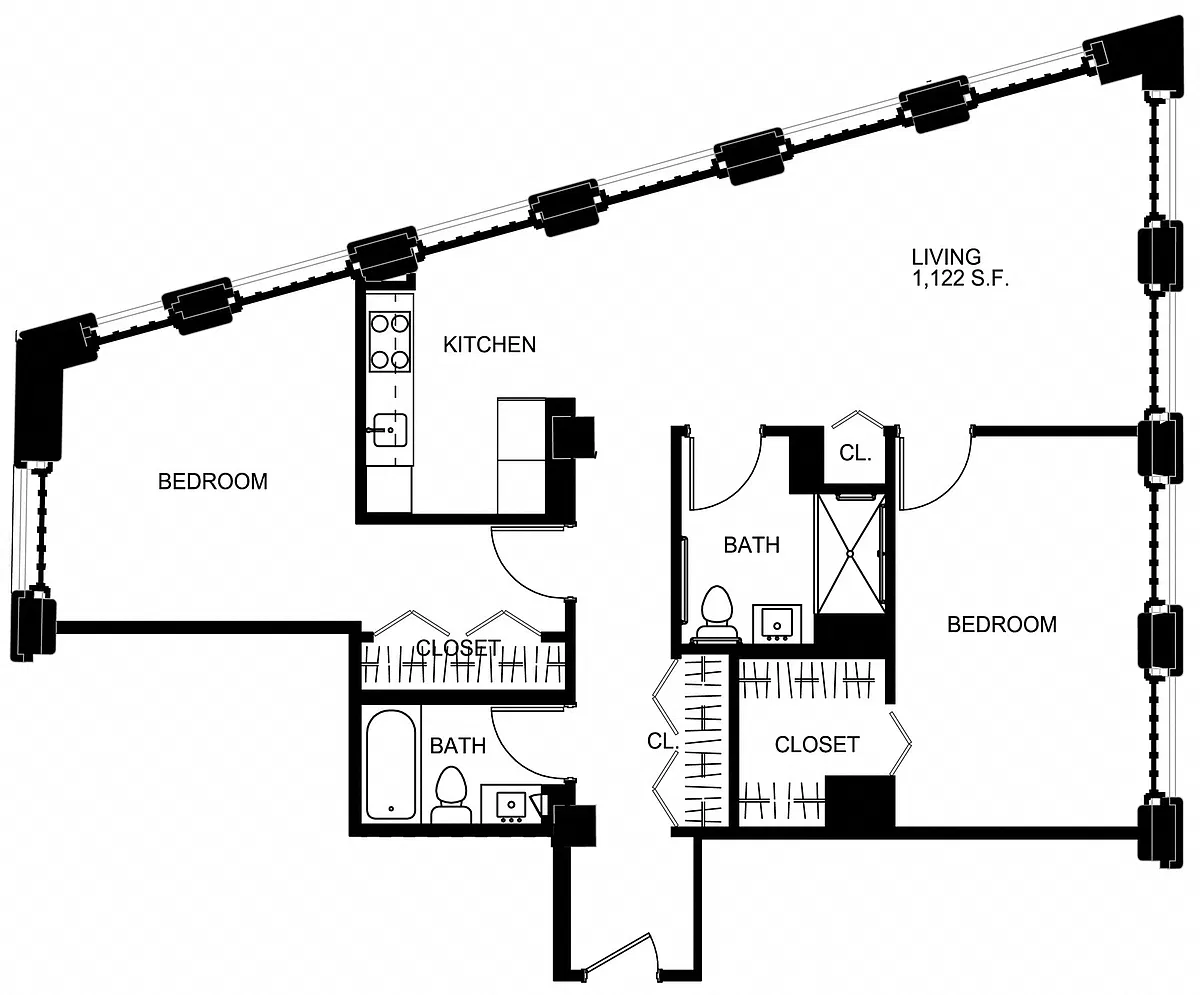 Floor plan 2 Bed/2 Bath-S B11
