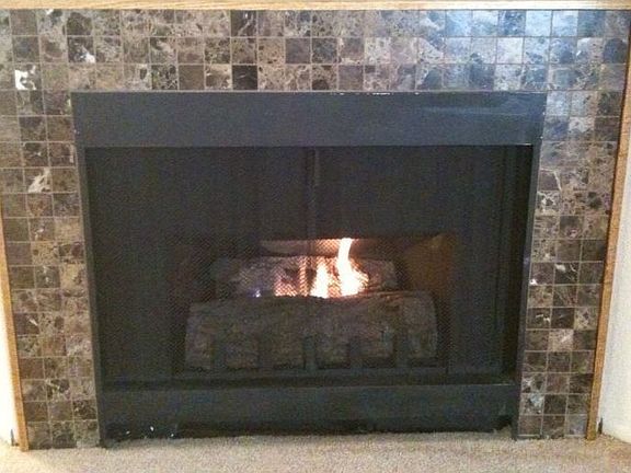 Custom Granite Tile Fireplace