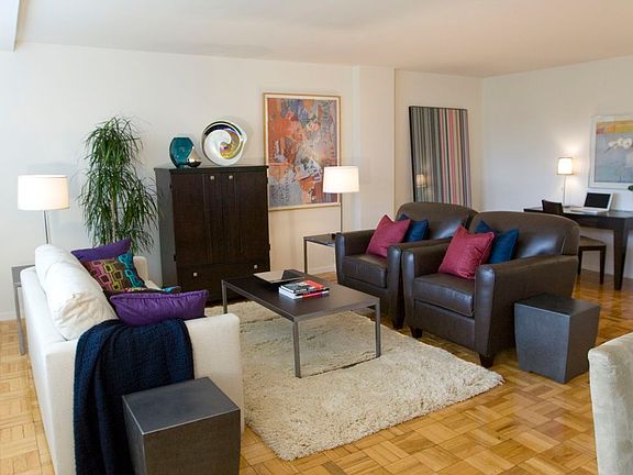Living area with hardwood flooring