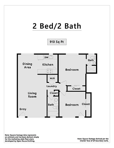 Floor plan Largest Two Bedroom