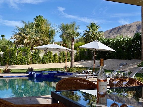 Beautiful pool & spa with south facing mountain views