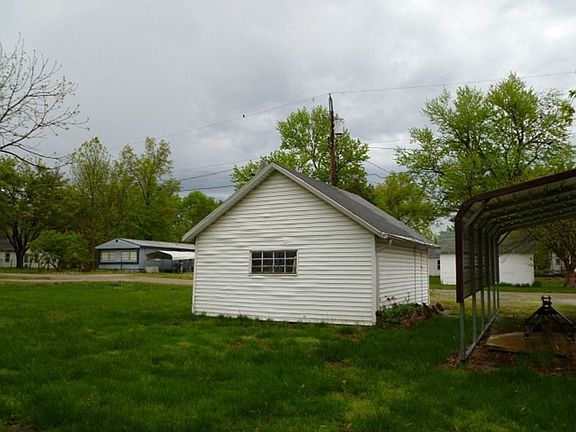 South side of garage