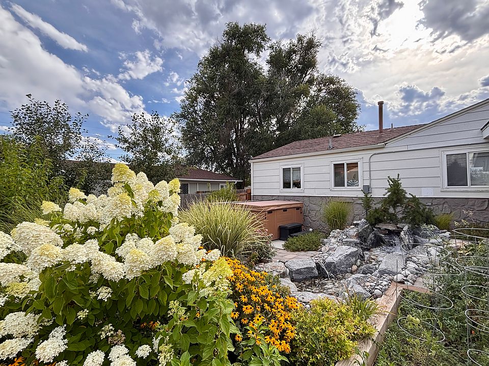 Backyard oasis with full automated watering system and gorgeous perennial plants. Landlord provides water credit from May-September, to cover water needed for landscaping.